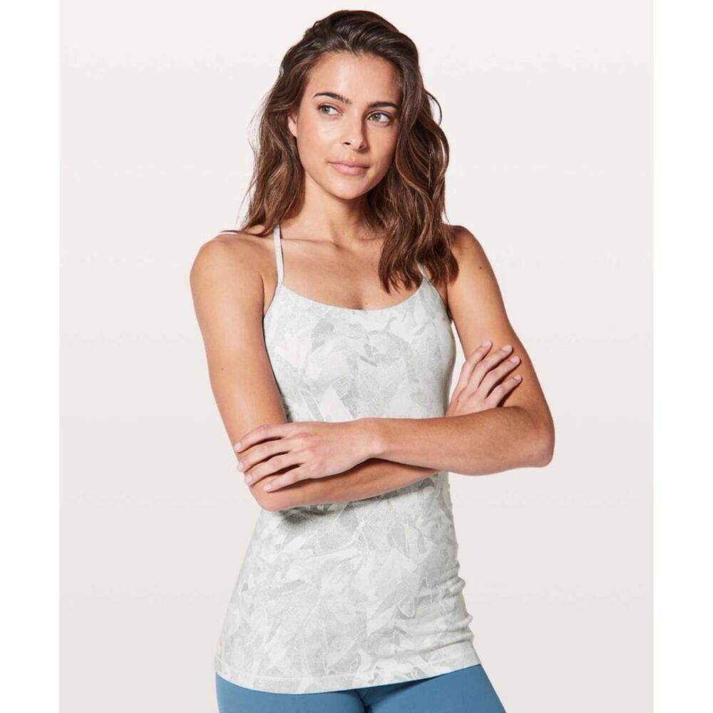 Lululemon Power Pose Tank in Jasmine White Multi / Alpine White